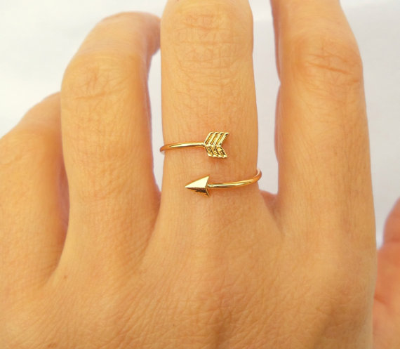Arrow Ring / Arrow Jewelry / Simple Ring / Statement Ring / Gold, Gold Rose Sterling silver Rings / Gift for her / Delicate Ring