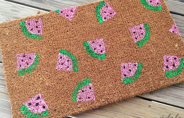 Make This Summery Watermelon Welcome Mat